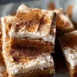 Cinnamon Blondies with Caramelized Apples and Cream Cheese Frosting