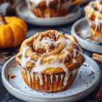 Pumpkin Cinnamon Roll Muffins