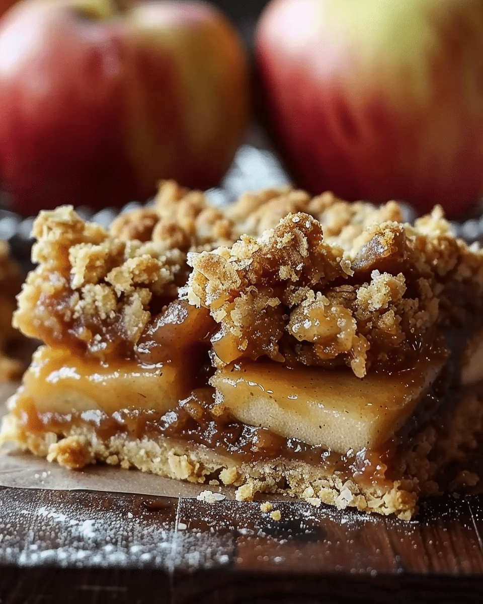 Salted Caramel Apple Crumble Bars