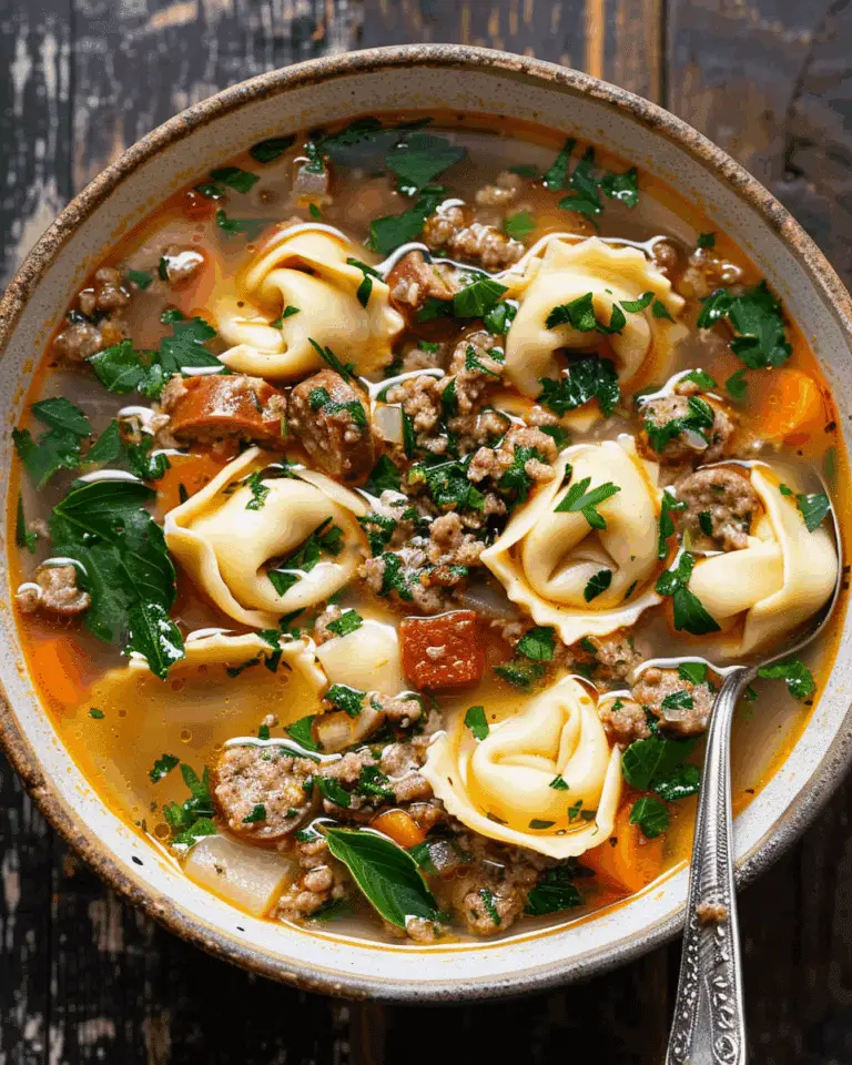 Creamy Sausage Tortellini Soup