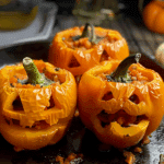 Stuffed Jack-O'-Lantern Bell Peppers