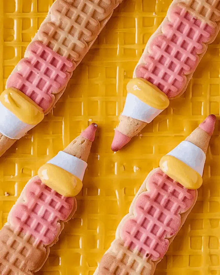 Back to School Wafer Cookie Pencils