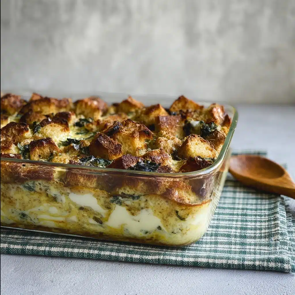 Spinach Artichoke Strata Recipe 4 Spinach Artichoke Strata Recipe - Recipe Image