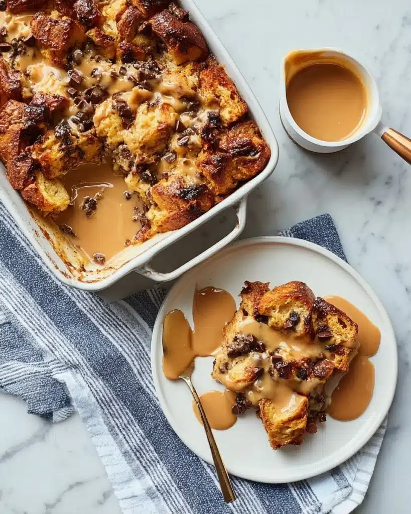 Chocolate Chip Croissant Bread Pudding Recipe