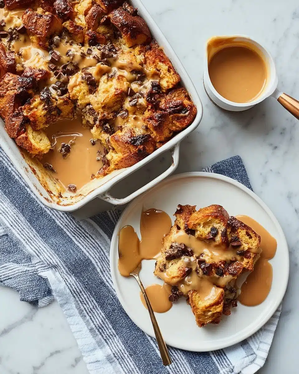Chocolate Chip Croissant Bread Pudding Recipe