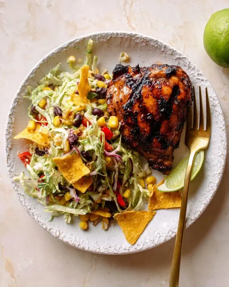 Grilled Taco Chicken with Frito Slaw Recipe