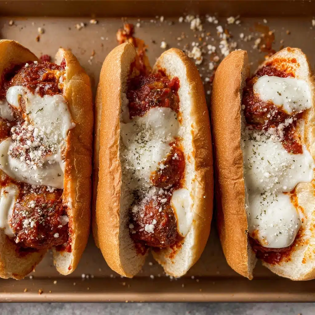 Cheesy Basil Turkey Meatball Subs Recipe - Recipe Image
