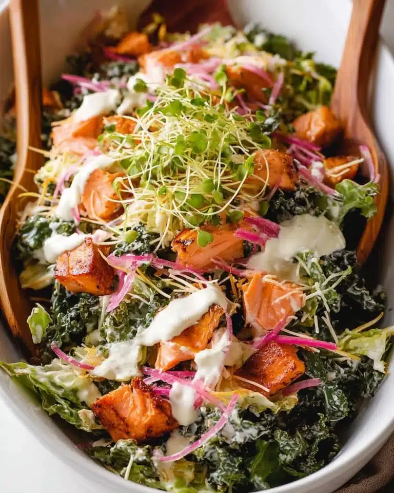 Celebration Salmon Salad with Yoghurt Ranch Dressing Recipe