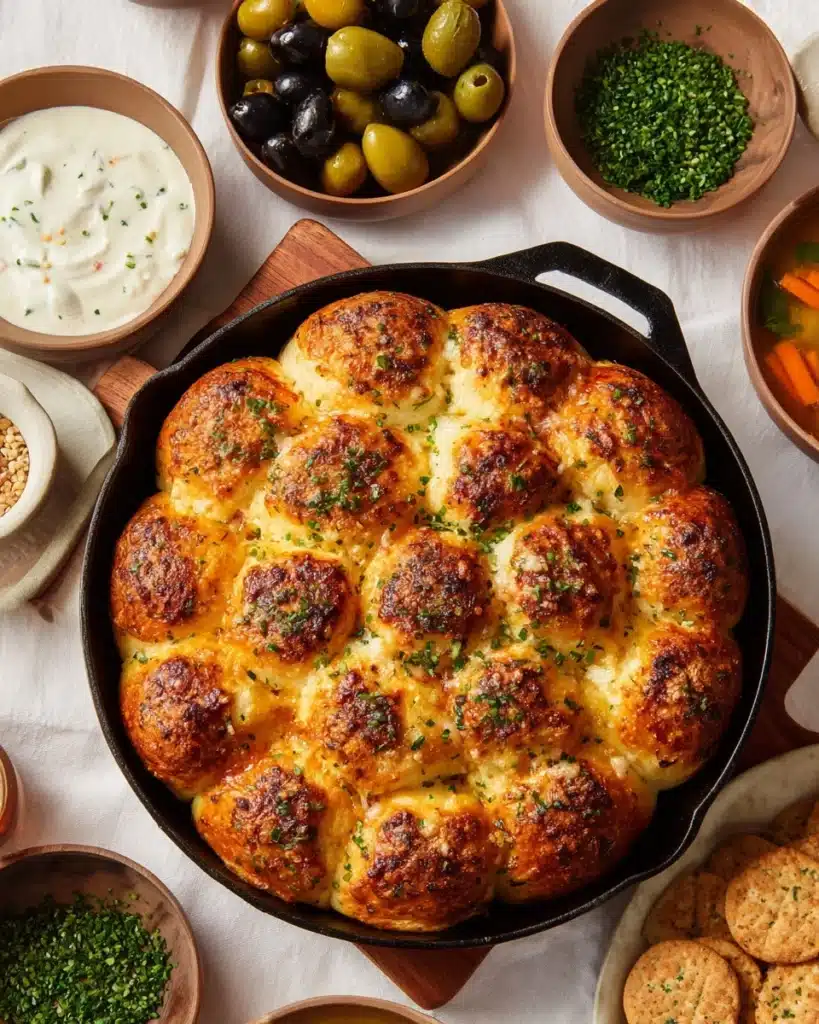 Cheesy Herb Pull Apart Bread Recipe