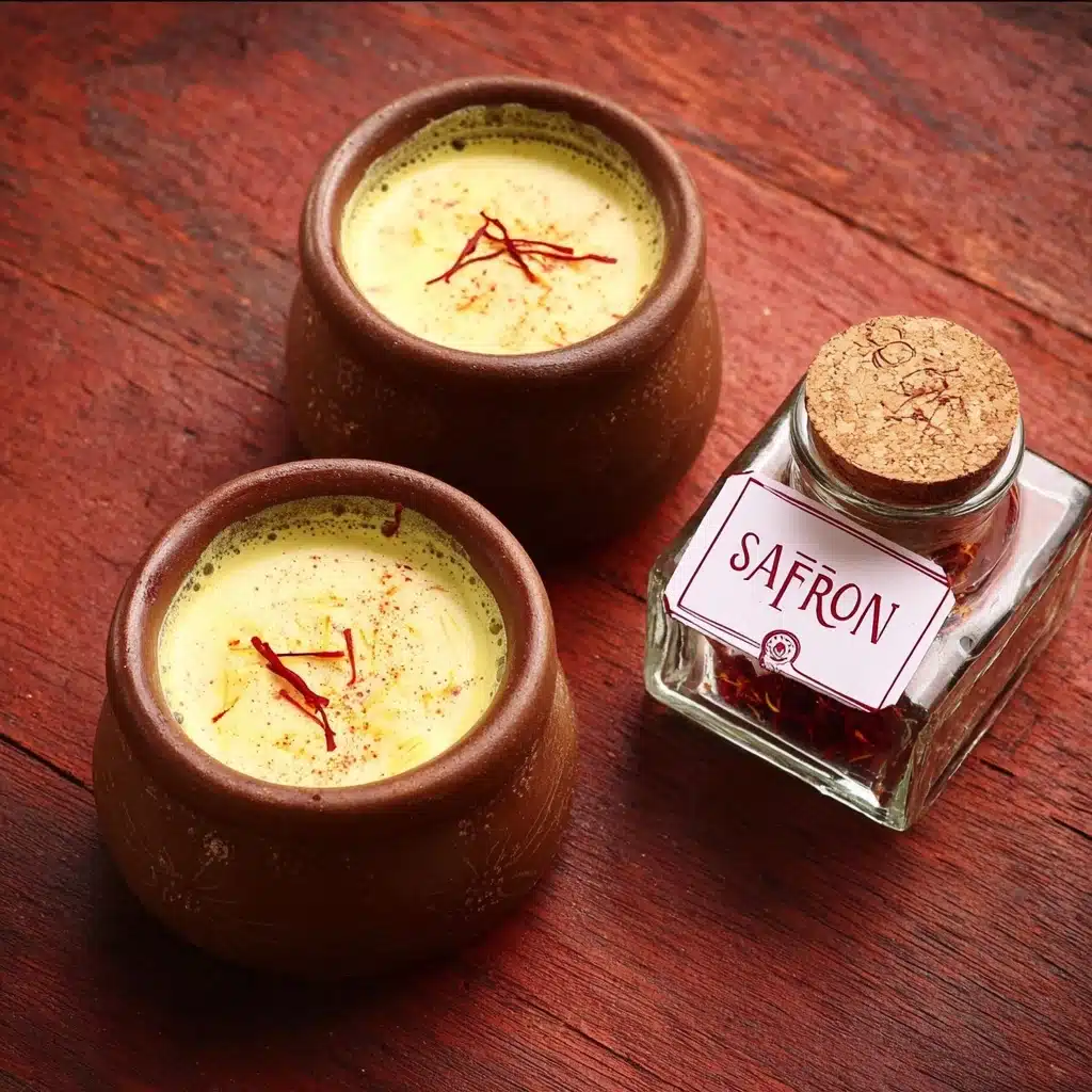 Saffron Almond Milk Tea – A Cozy Sip of Luxury Recipe - Recipe Image
