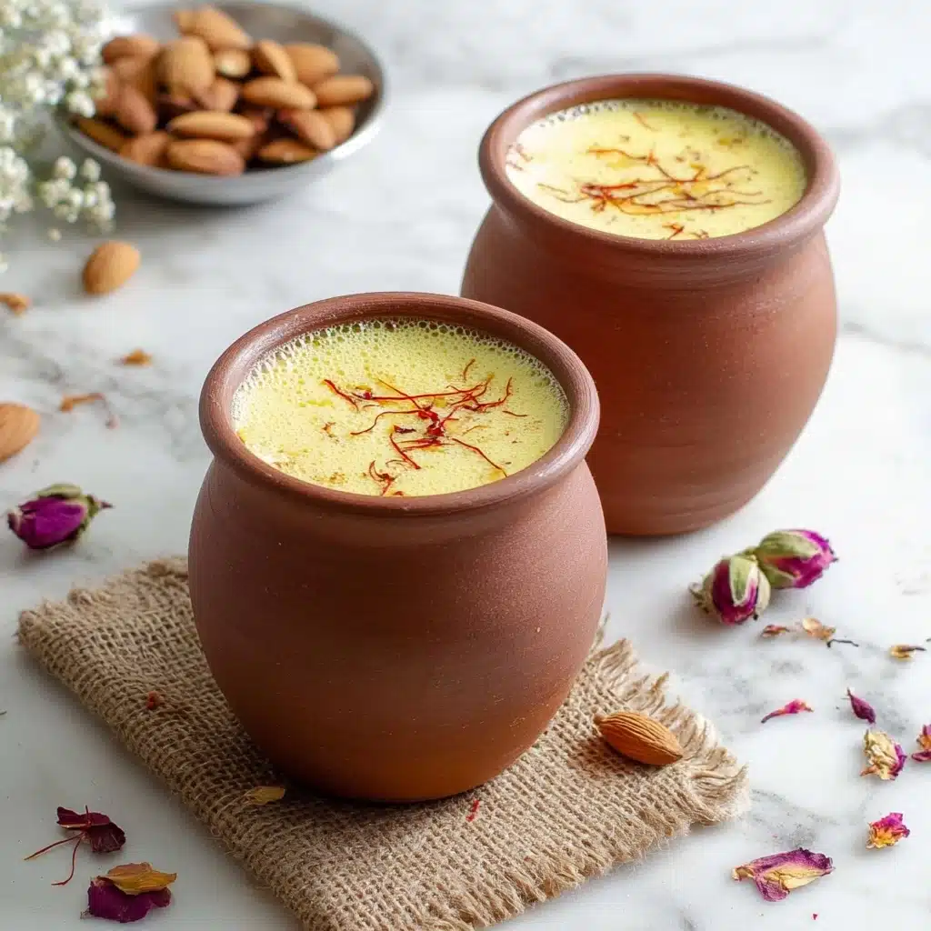 Saffron Almond Milk Tea – A Cozy Sip of Luxury Recipe - Recipe Image