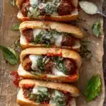 Cheesy Basil Turkey Meatball Subs Recipe