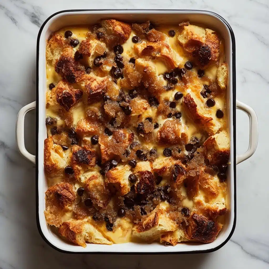 Chocolate Chip Croissant Bread Pudding Recipe 4 Chocolate Chip Croissant Bread Pudding Recipe - Recipe Image