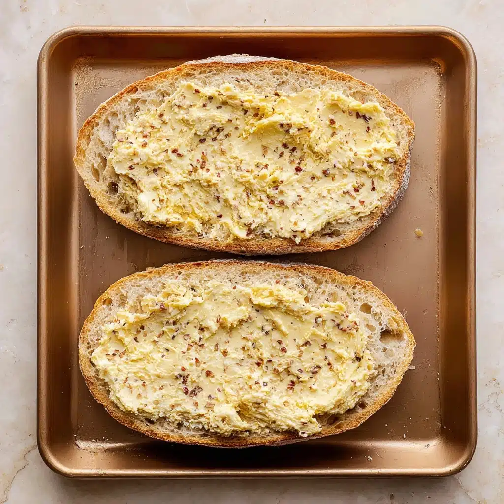 Toasty Spicy Cheesy Garlic Bread Recipe 4 Toasty Spicy Cheesy Garlic Bread Recipe - Recipe Image