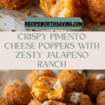 Pimento Cheese Poppers with Jalapeño Ranch Recipe
