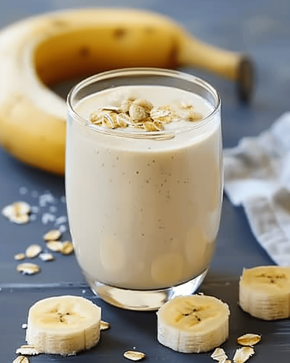 3-Ingredient Banana Oat Smoothie