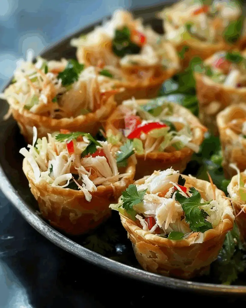 Asian Crab Salad Croustades
