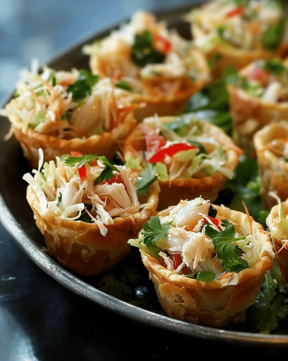 Asian Crab Salad Croustades