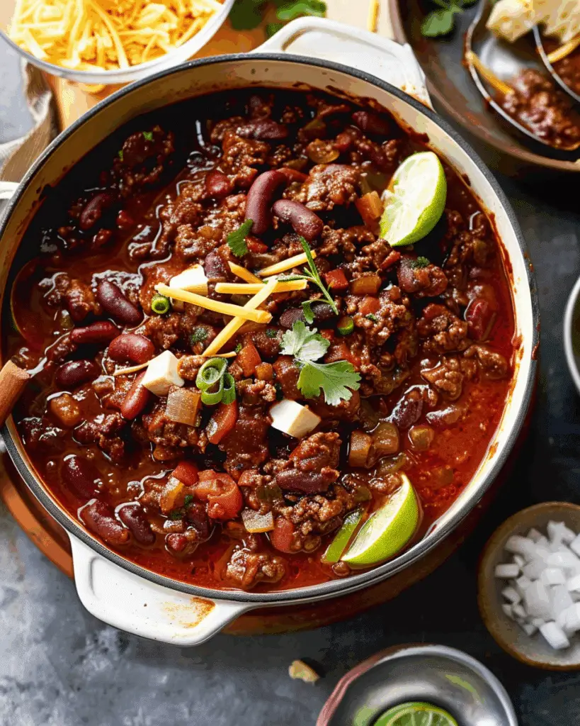 Fall-Apart Tender Braised Beef Chili