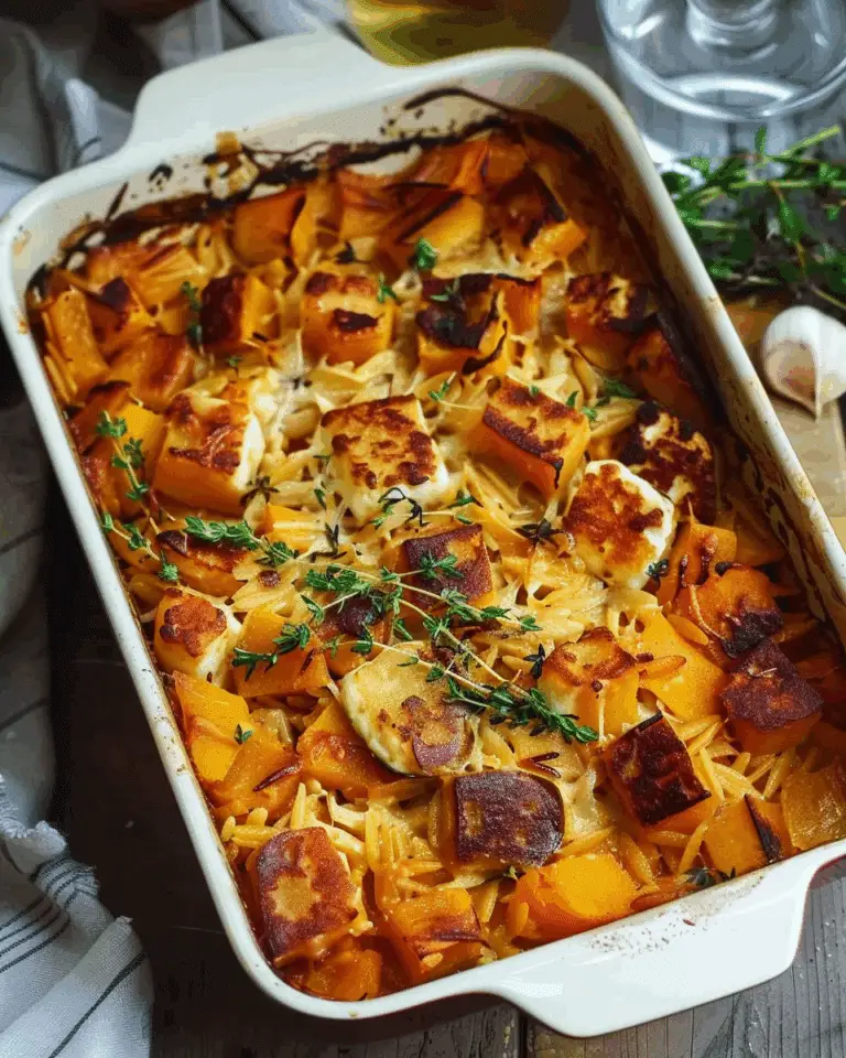 Halloumi & Butternut Squash Orzo Bake