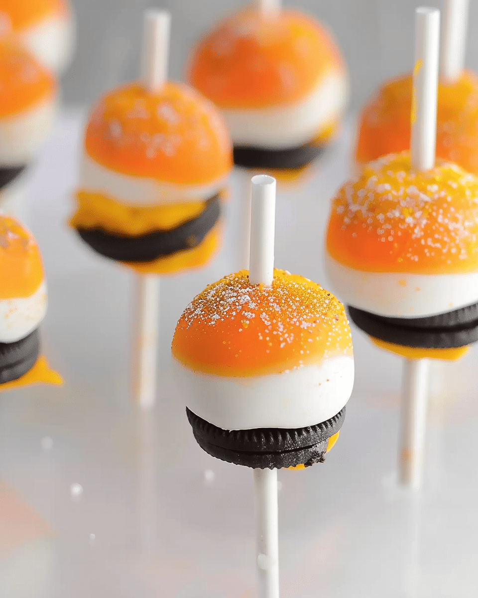 Candy Corn Oreo Pops
