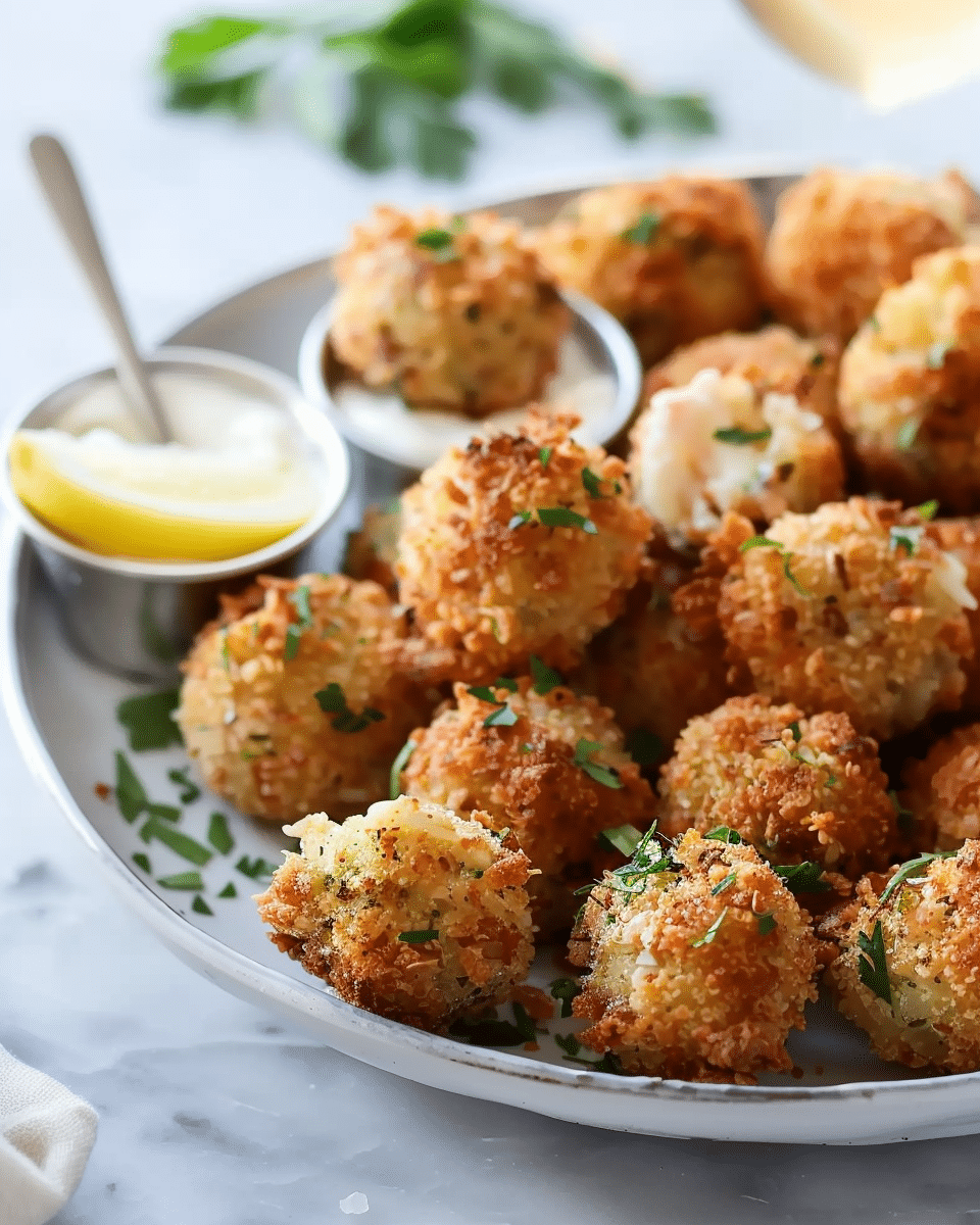 Crab Cake Poppers with Spicy Aioli
