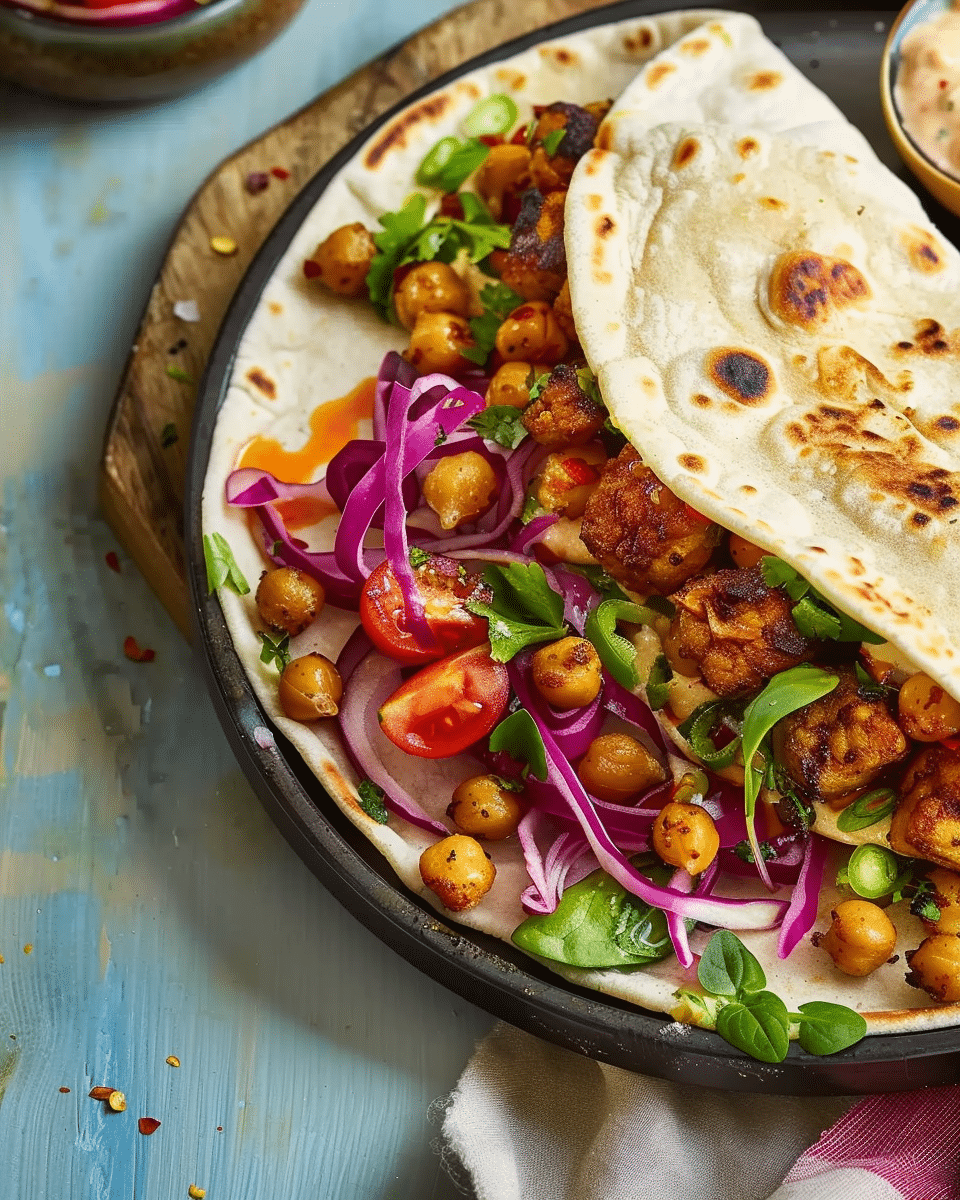 Crispy Chickpea Stuffed Wraps