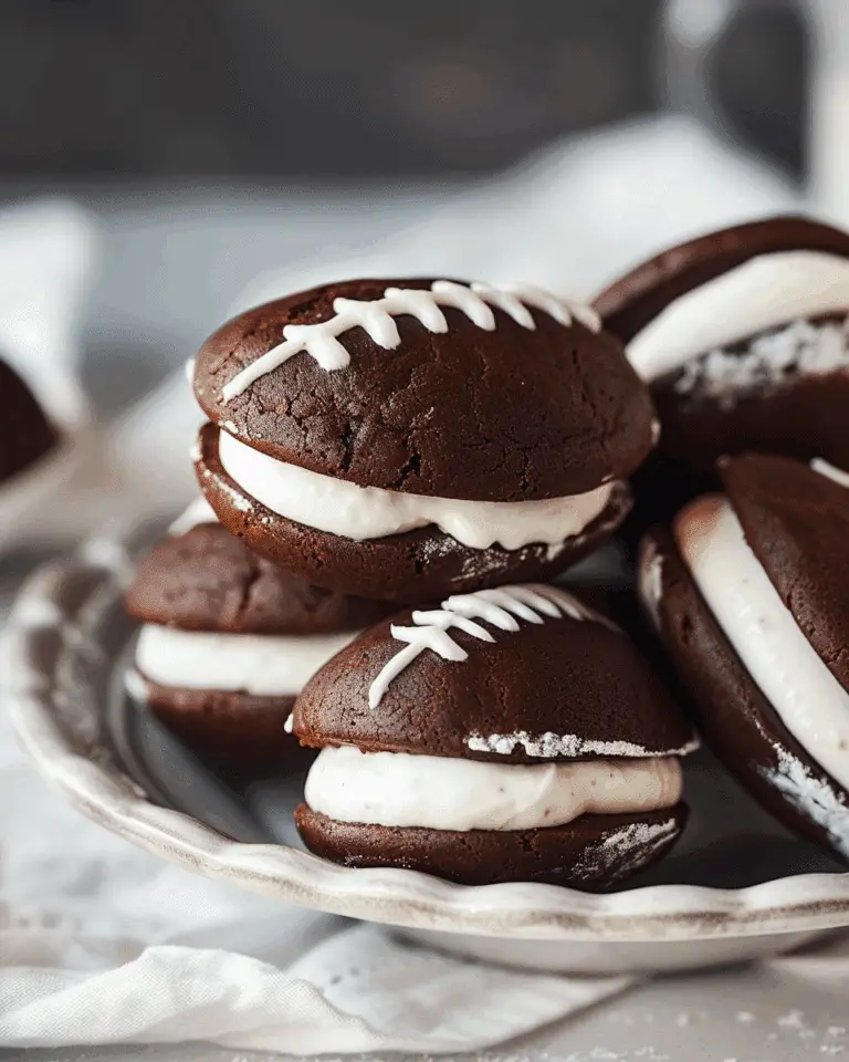 Football Shaped Whoopie Pies