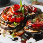 Grilled Balsamic Eggplant Stacks