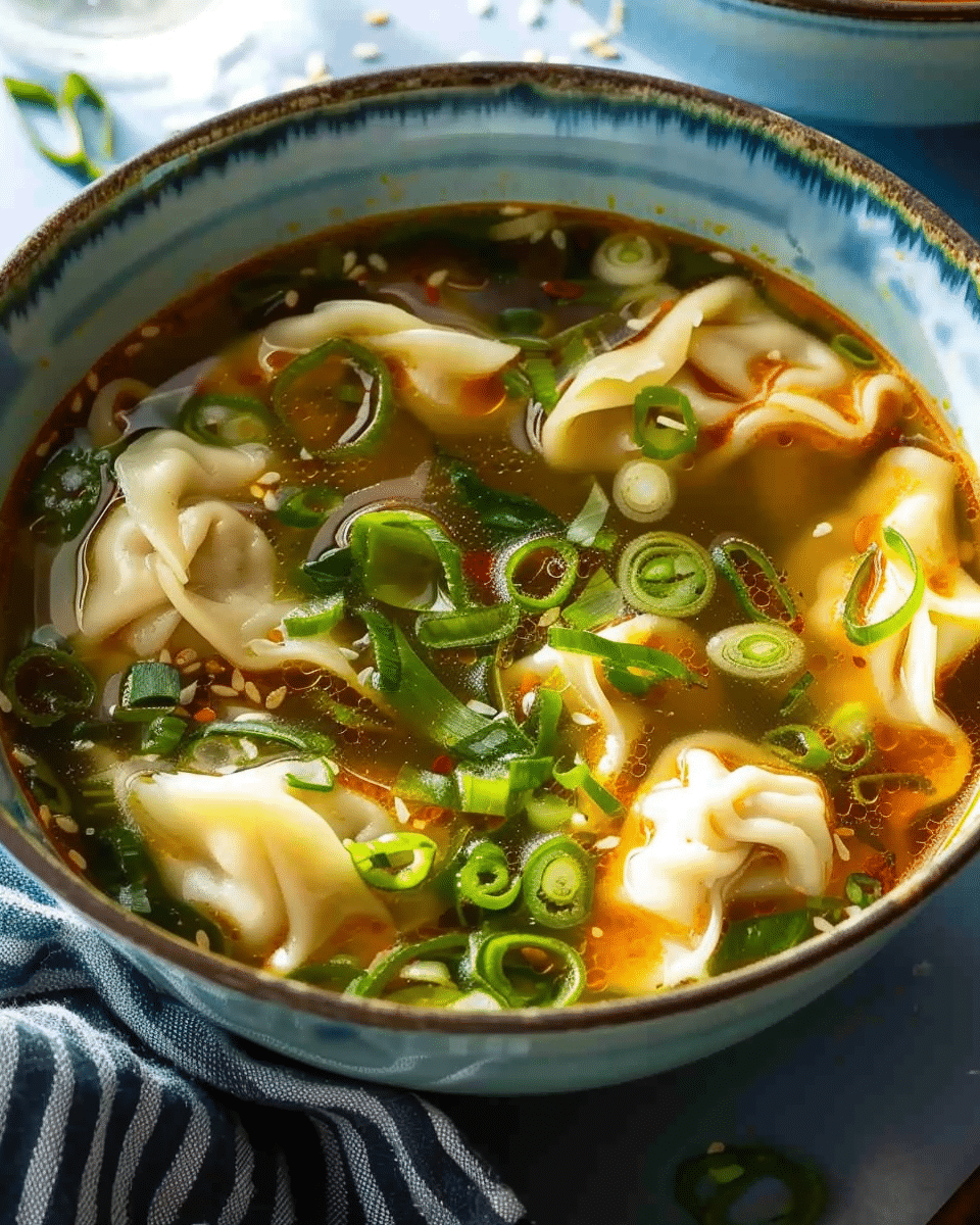 Gyoza Soup (Japanese Dumpling Soup)