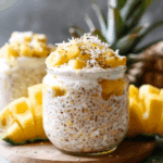 Healthy High Protein Pina Colada Overnight Oats