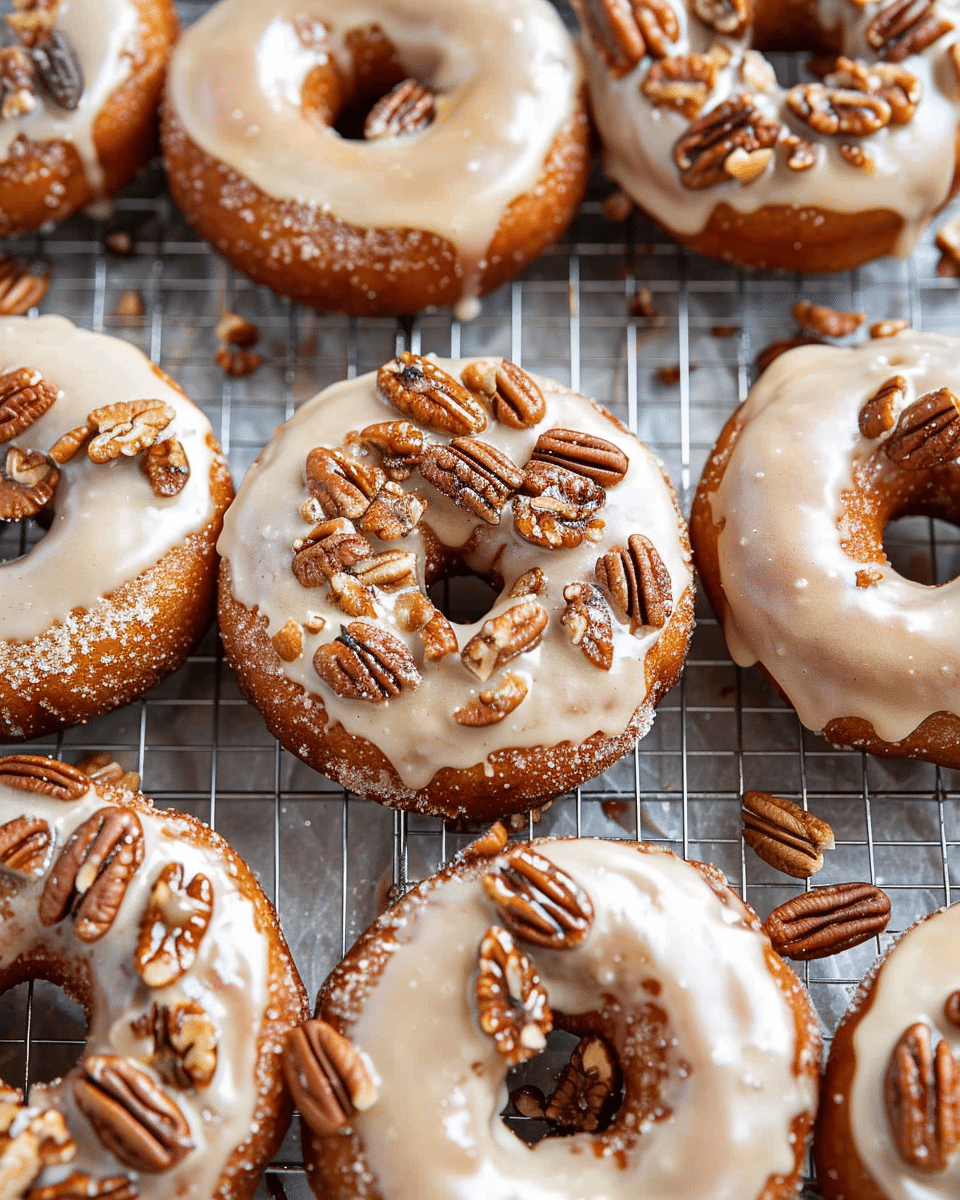 Brown Butter Maple Pecan Donuts