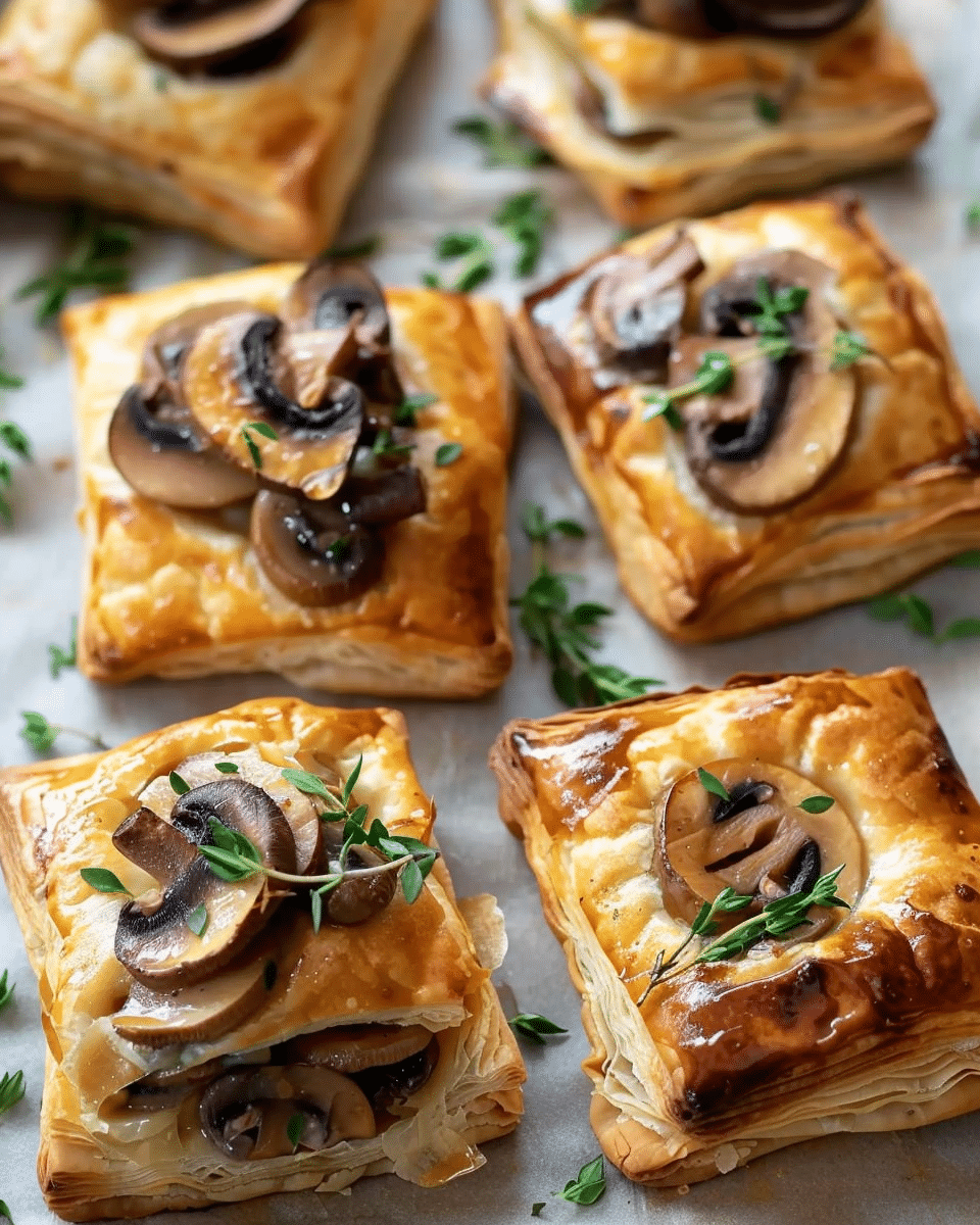 Mushroom Puff Pastry Bites