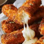 Crispy and Spicy Nashville Hot Mozzarella Sticks