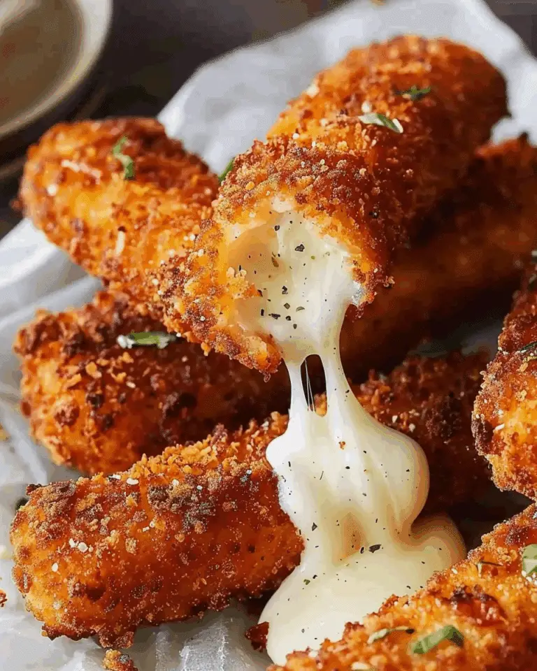 Crispy and Spicy Nashville Hot Mozzarella Sticks