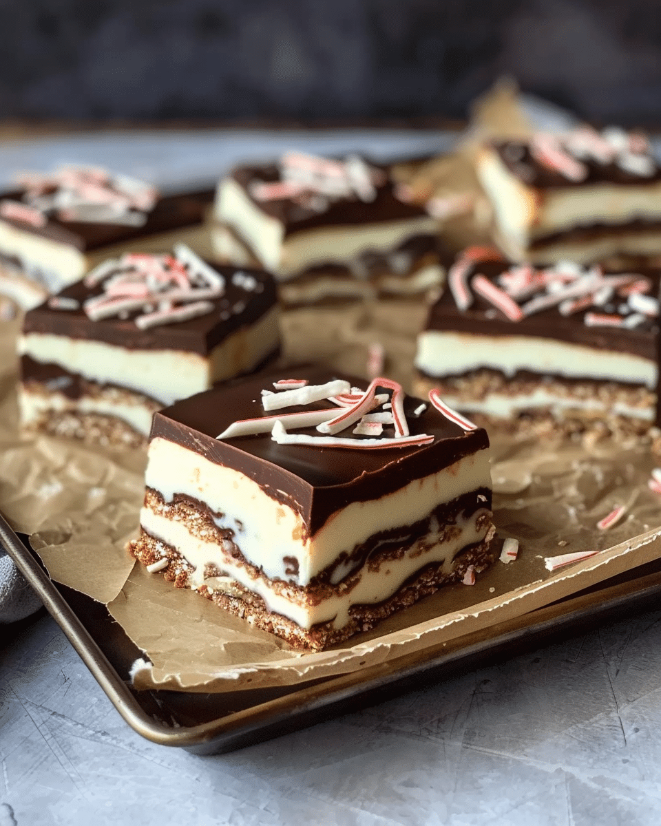 No-Bake Peppermint Slice