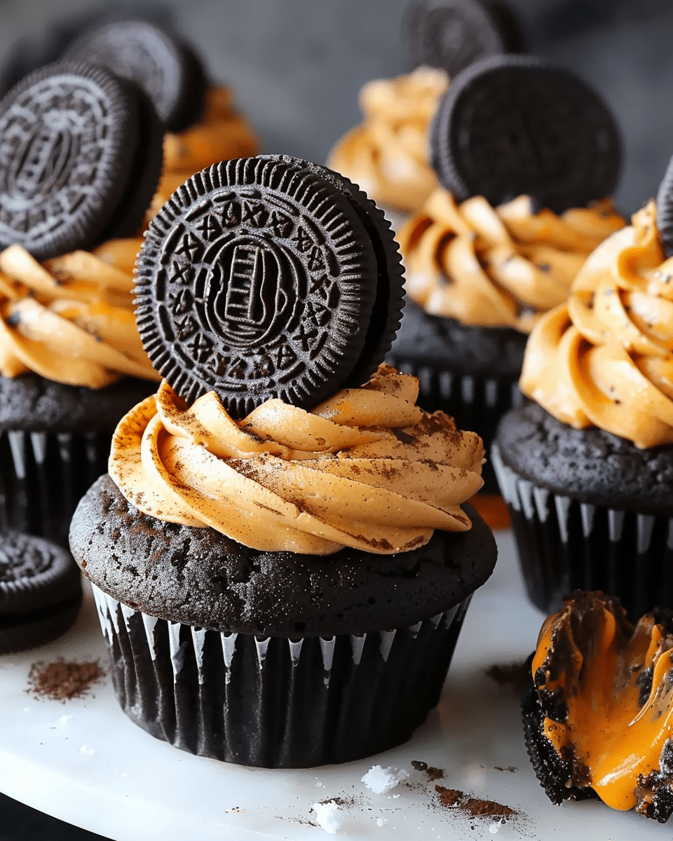 Pumpkin Oreo Cupcakes