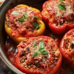 Slow Cooker Stuffed Peppers in Marinara Sauce
