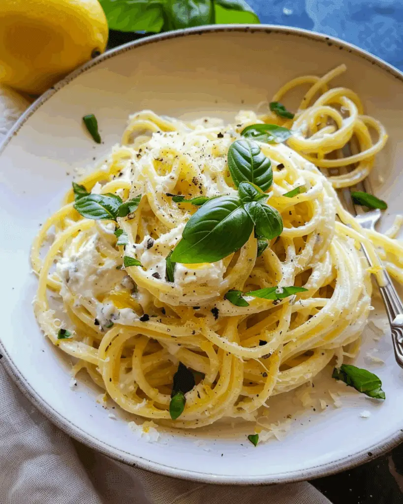 Lemon Ricotta Pasta (Pasta al Limone)
