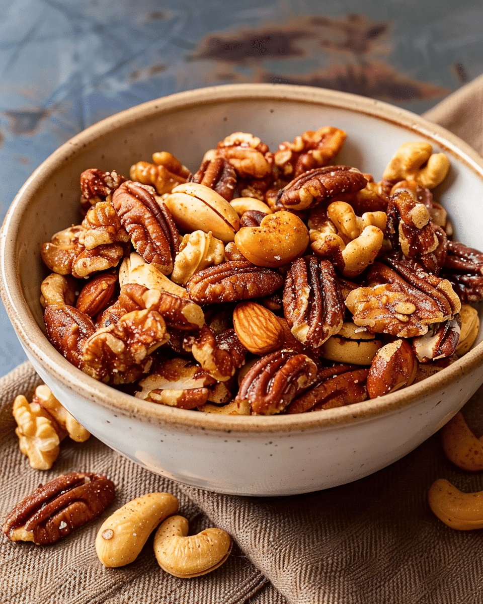 Sweet, Salty, Spicy Party Nuts