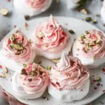 Rose Meringues with Pistachios