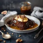 Sticky Toffee, Fig & Walnut Pudding