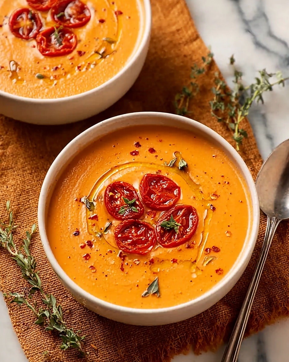 Best Creamy Roasted Garlic Tomato Soup Recipe