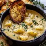 Hearty Cheddar Garlic Herb Potato Soup Recipe