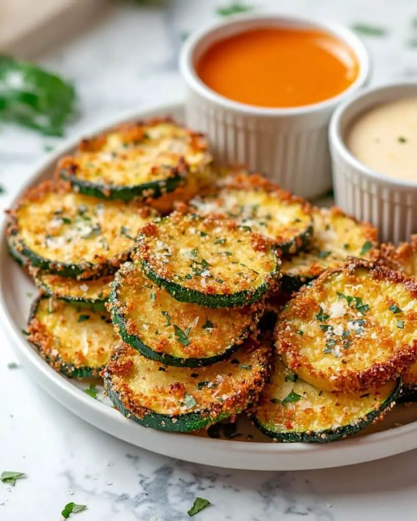 Crispy Baked Parmesan Zucchini Rounds Recipe