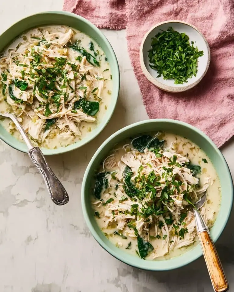 Slow-Cooker Spinach & Artichoke Chicken Soup Recipe