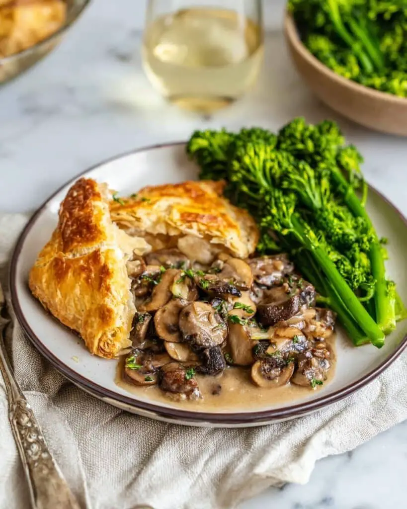 Creamy Mushroom and Chestnut Pie with Easy Suet Crust Recipe