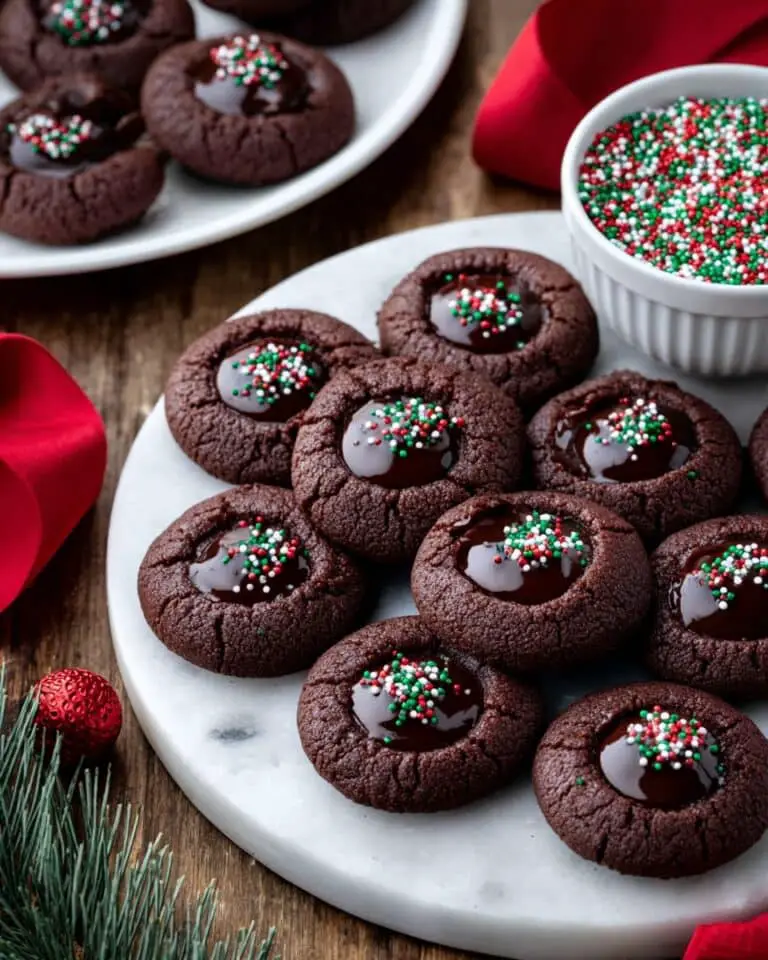 Chocolate Thumbprint Cookies with Rich Chocolate Ganache Centers Recipe