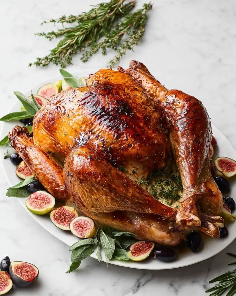 Garlic Butter Roasted Turkey Recipe