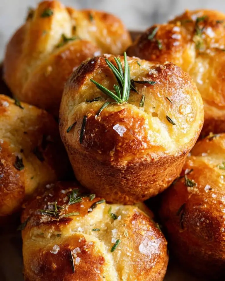 Easy Garlic Rosemary Focaccia Muffins Recipe